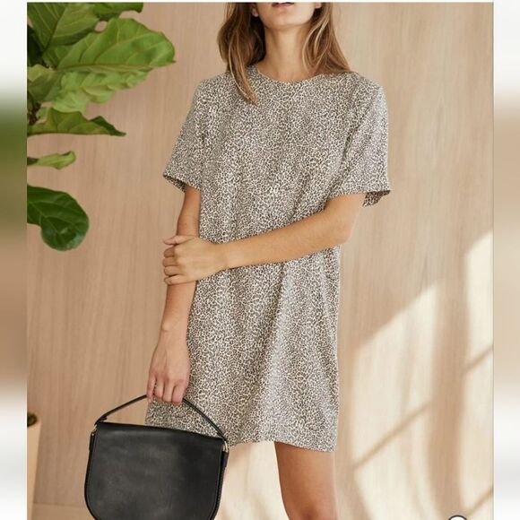 Jenni kayne leopard t-shirt dress Classic Essential Wardobe - Picture 1 of 13